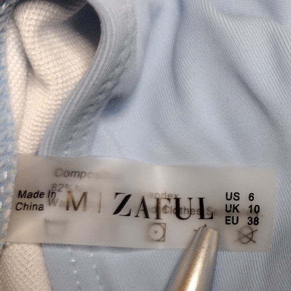 🆕 Zaful blue high rise bikini set - Picture 2 of 9